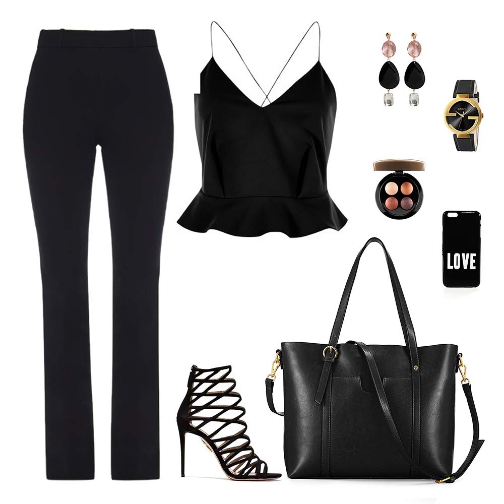 Kattee Genuine Leather Women Tote Bag Soft Handbags Vintage Shoulder Purses Fashion Top Handle Bag Large Capacity