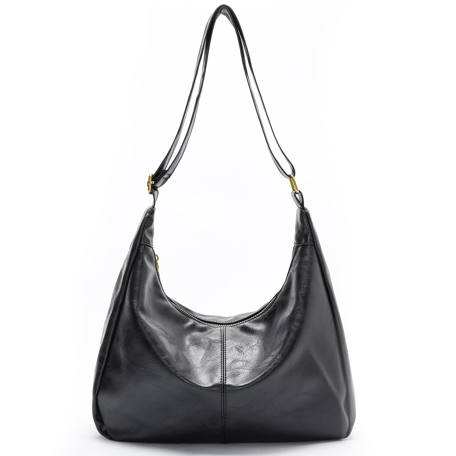 celestina Hobo Bags for Women, Ultra Soft Foldable Vegan Leather Shoulder Handbag, Stylish Slouchy Tote Purses