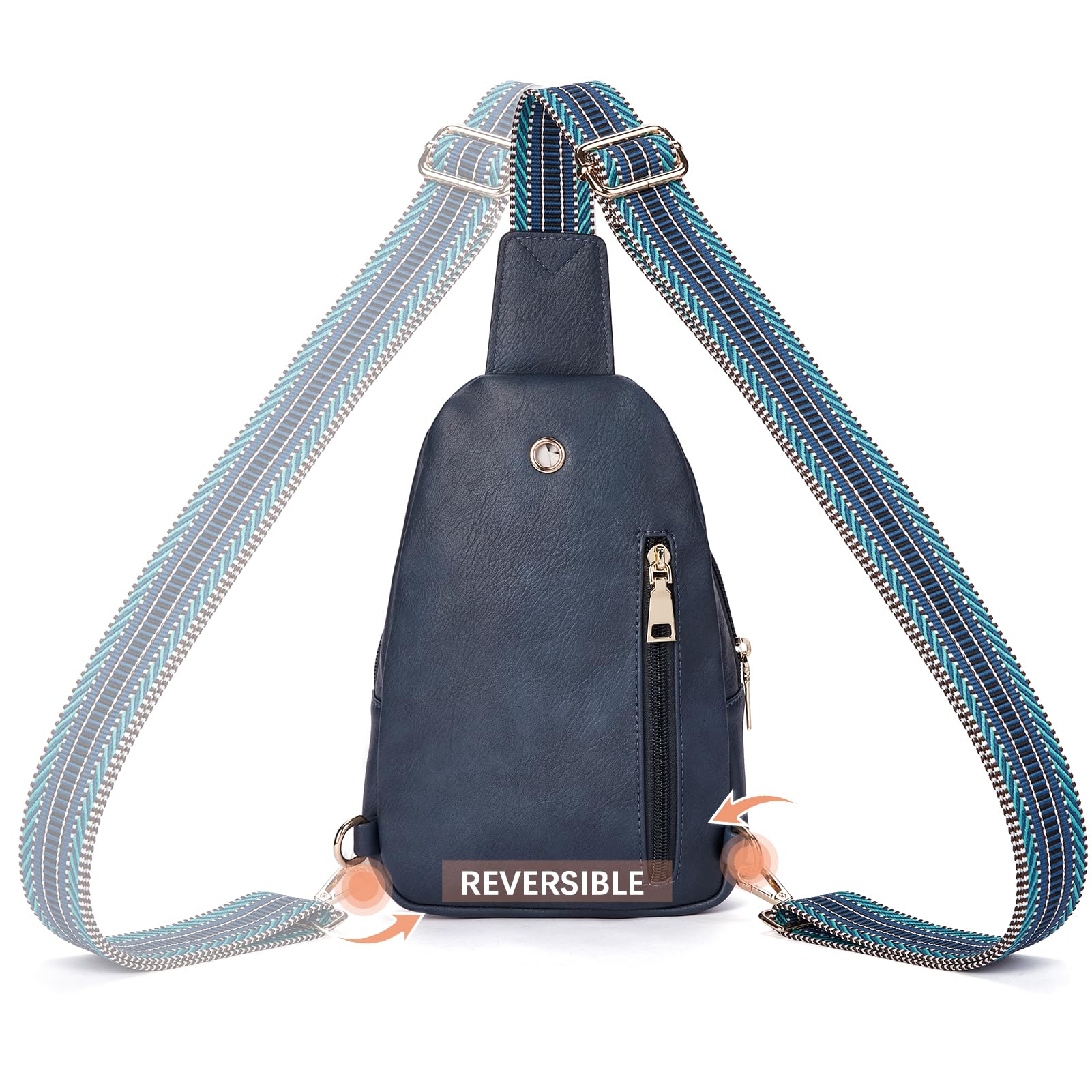 BOSTANTEN Small Sling Bag for Women Leather Crossbody Bags Fanny Pack Chest Bag for Travel