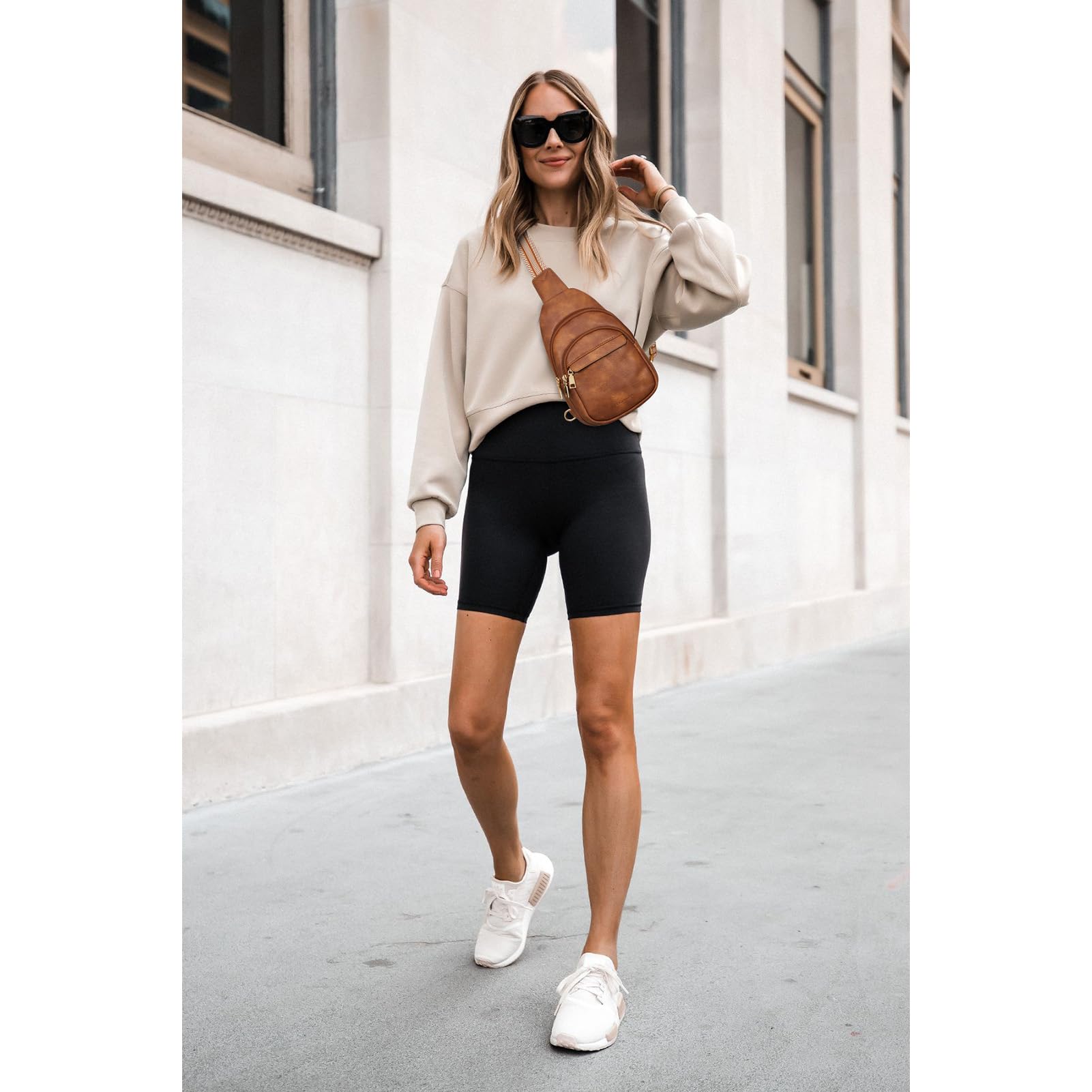 BOSTANTEN Small Sling Bag for Women Leather Crossbody Bags Fanny Pack Chest Bag for Travel