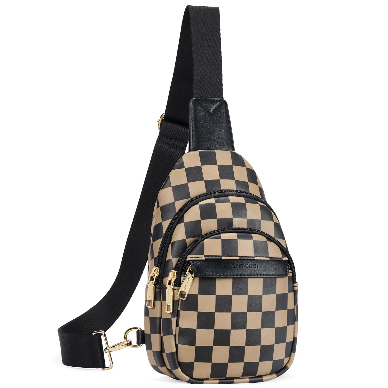 BOSTANTEN Small Sling Bag for Women Leather Crossbody Bags Fanny Pack Chest Bag for Travel