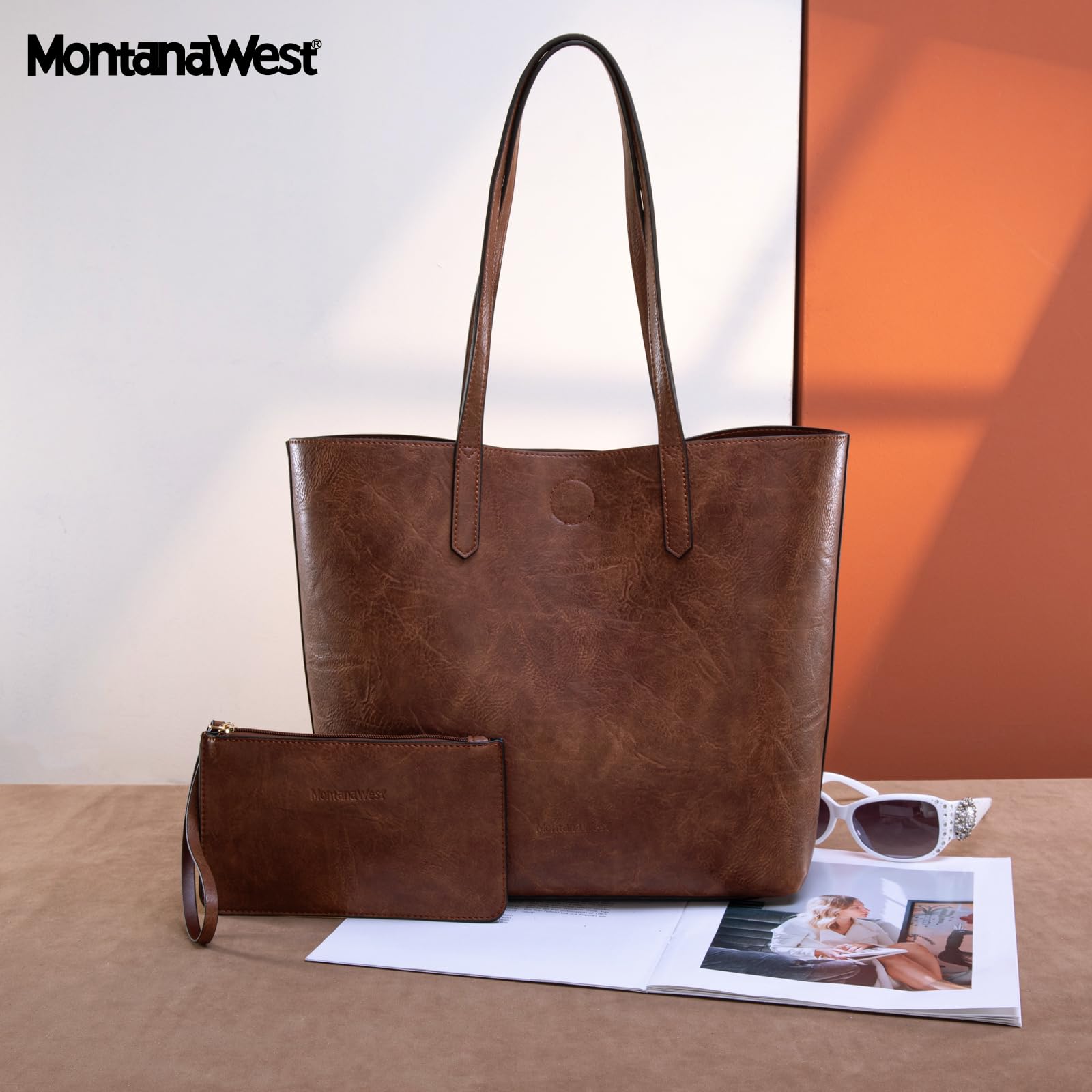 Montana West Tote Bag for Women Top Handle Purses and Handbags Soft Hobo