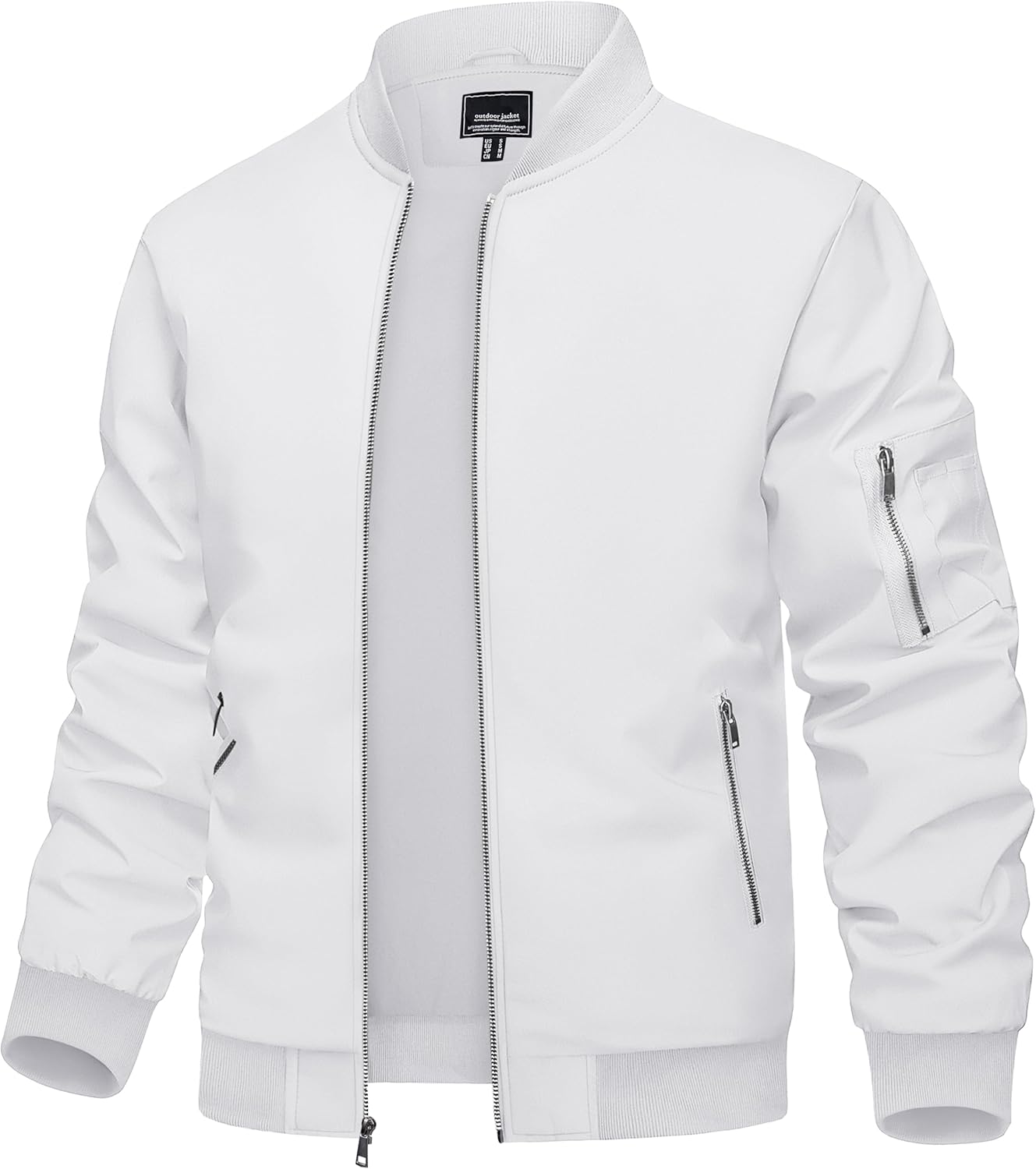 TACVASEN Men's Bomber Jacket Lightweight Casual Spring Fall Windbreaker Zip Up Coat with Pocket