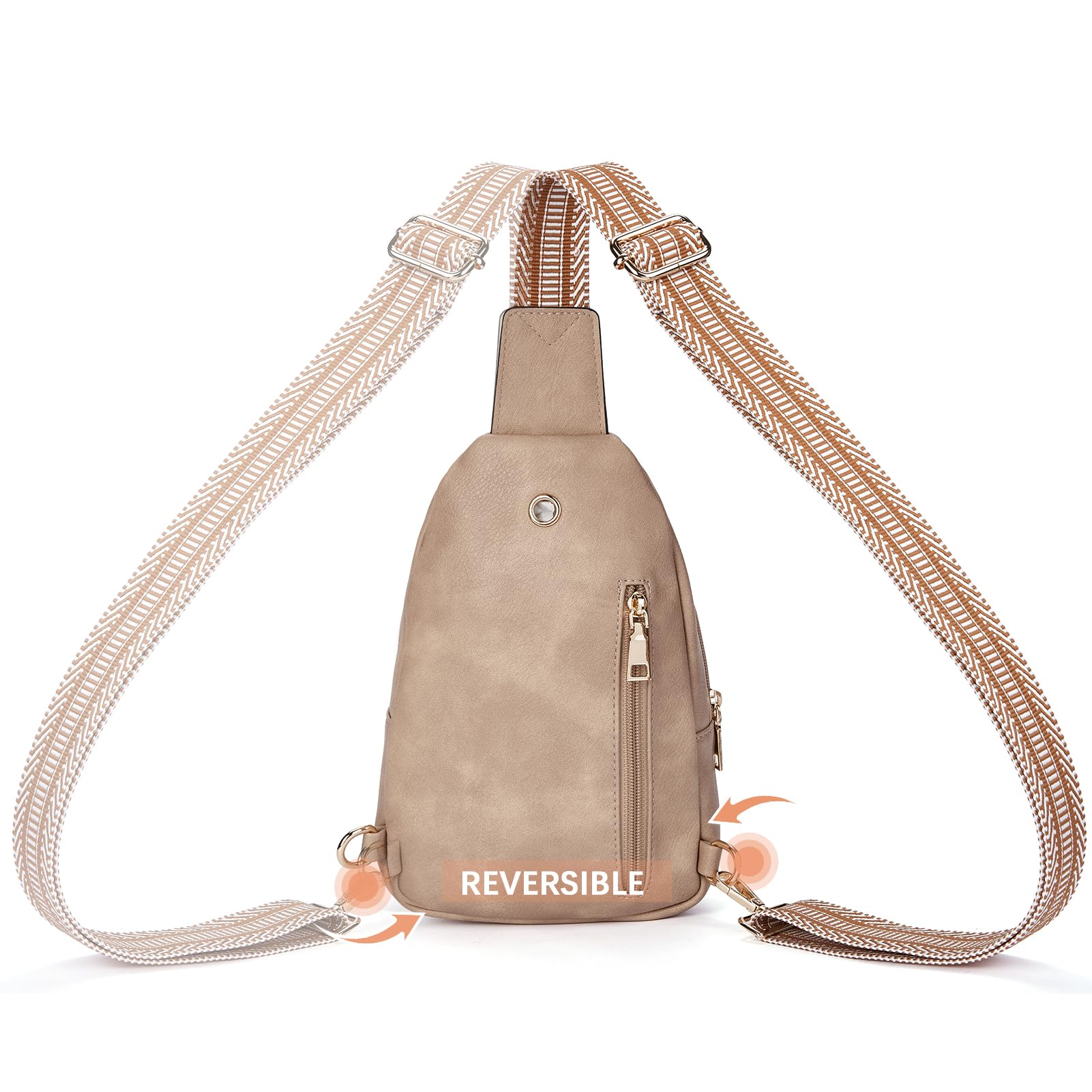 BOSTANTEN Small Sling Bag for Women Leather Crossbody Bags Fanny Pack Chest Bag for Travel