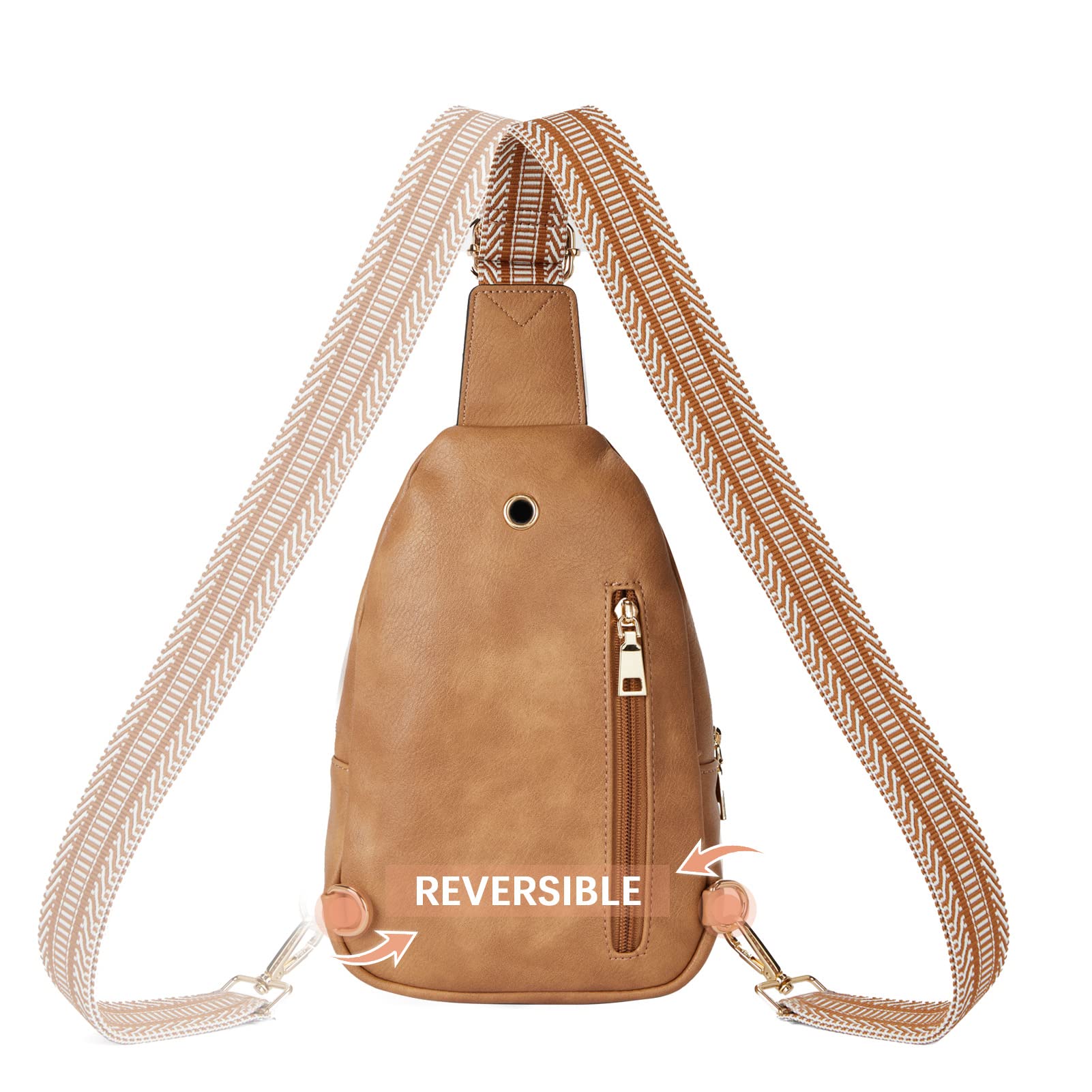 BOSTANTEN Small Sling Bag for Women Leather Crossbody Bags Fanny Pack Chest Bag for Travel