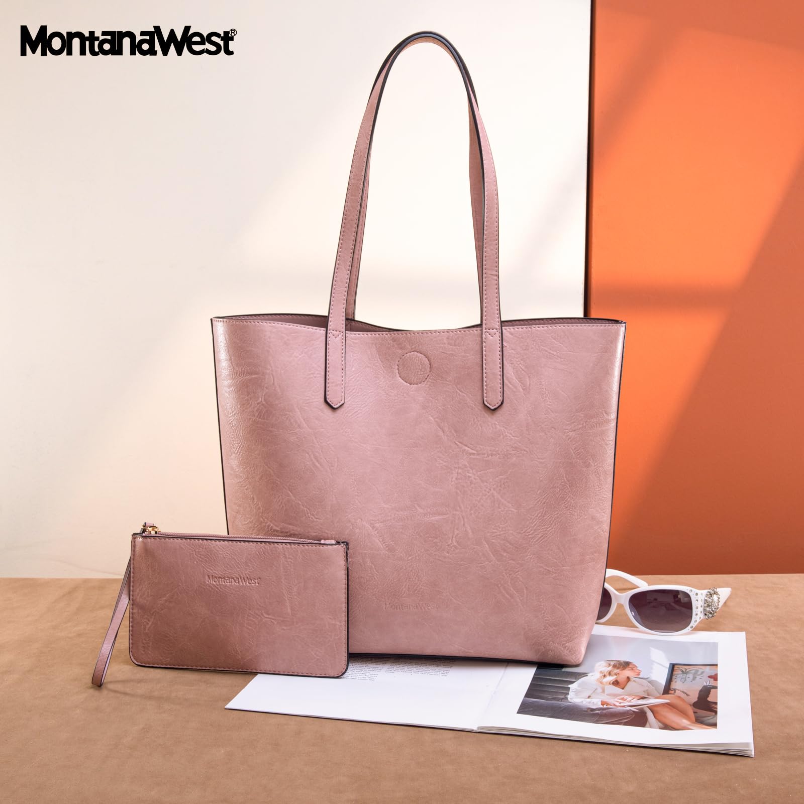 Montana West Tote Bag for Women Top Handle Purses and Handbags Soft Hobo