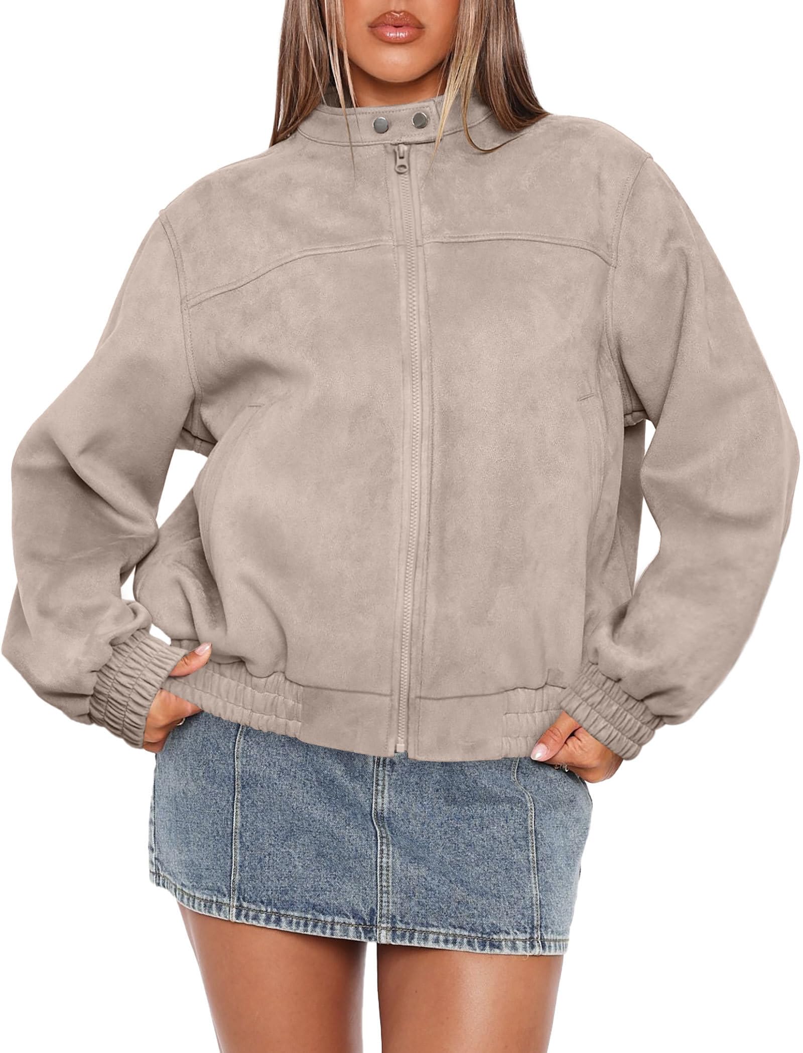 Sampeel Leather Jacket Women Faux Oversized Motorcycle Bomber Coats 2025 Fall Fashion Outfits Winter Clothes