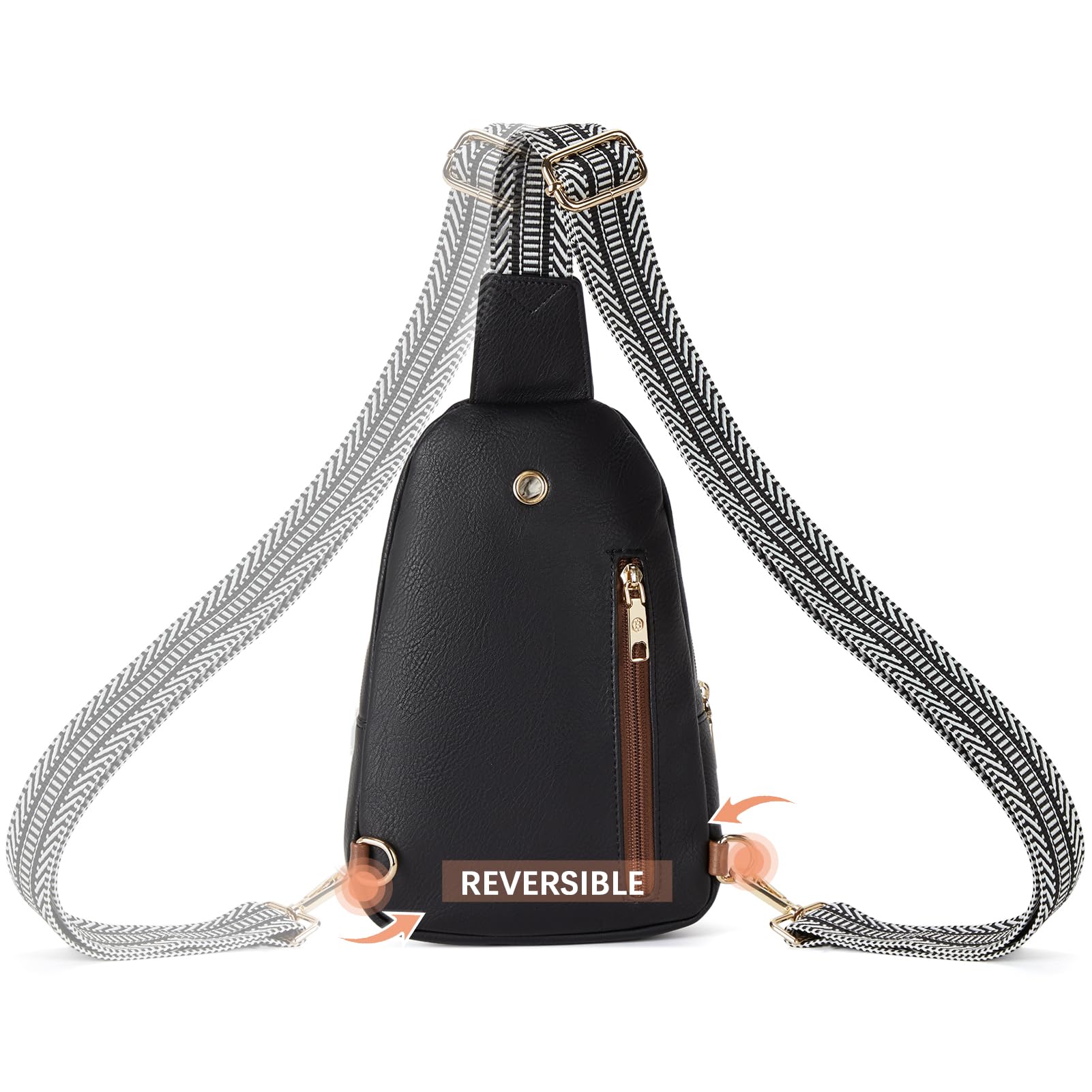 BOSTANTEN Small Sling Bag for Women Leather Crossbody Bags Fanny Pack Chest Bag for Travel