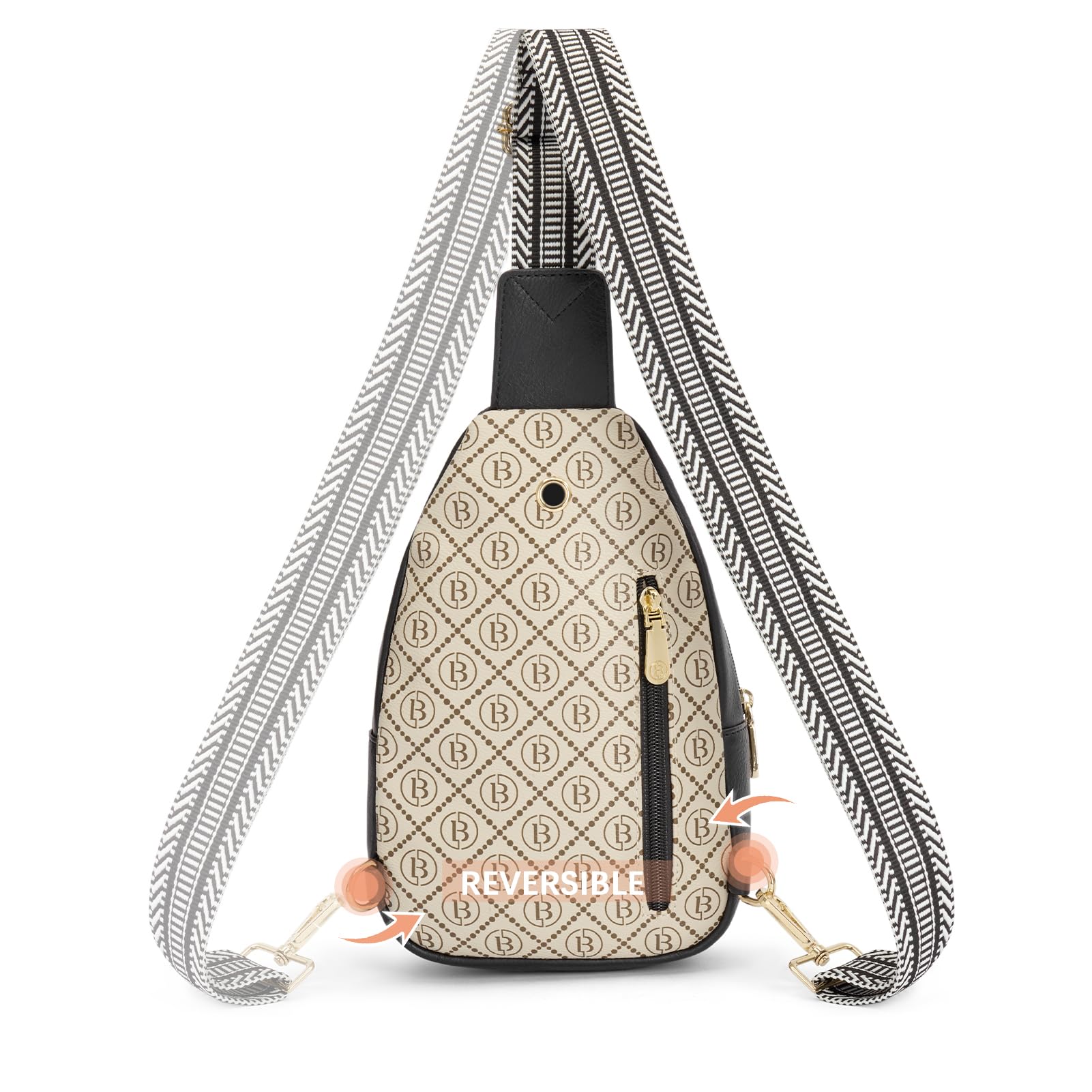 BOSTANTEN Small Sling Bag for Women Leather Crossbody Bags Fanny Pack Chest Bag for Travel