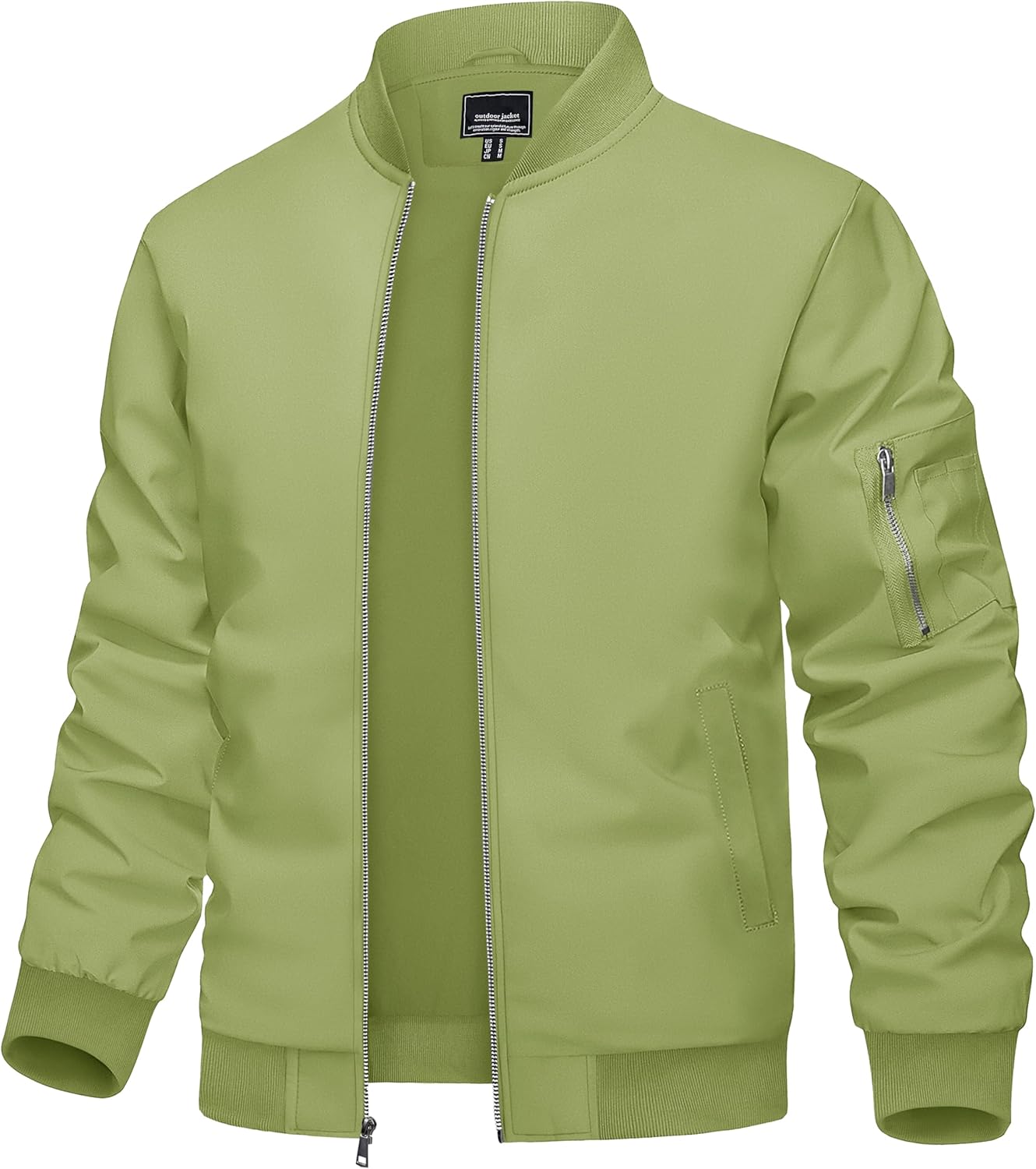 TACVASEN Men's Bomber Jacket Lightweight Casual Spring Fall Windbreaker Zip Up Coat with Pocket