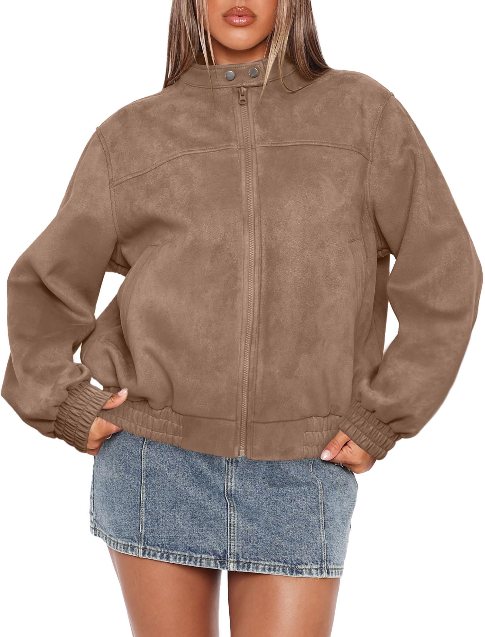 Sampeel Leather Jacket Women Faux Oversized Motorcycle Bomber Coats 2025 Fall Fashion Outfits Winter Clothes