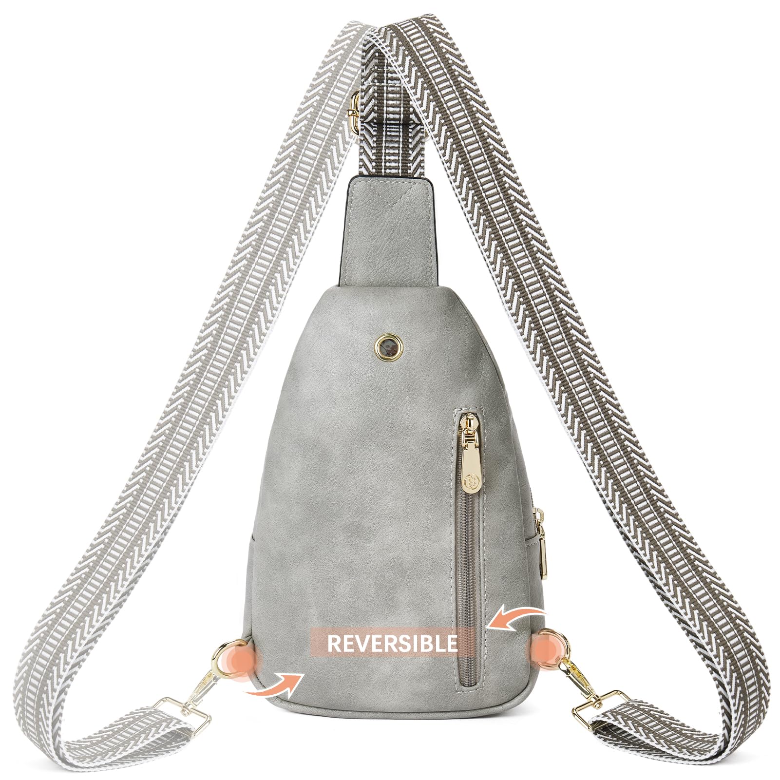 BOSTANTEN Small Sling Bag for Women Leather Crossbody Bags Fanny Pack Chest Bag for Travel