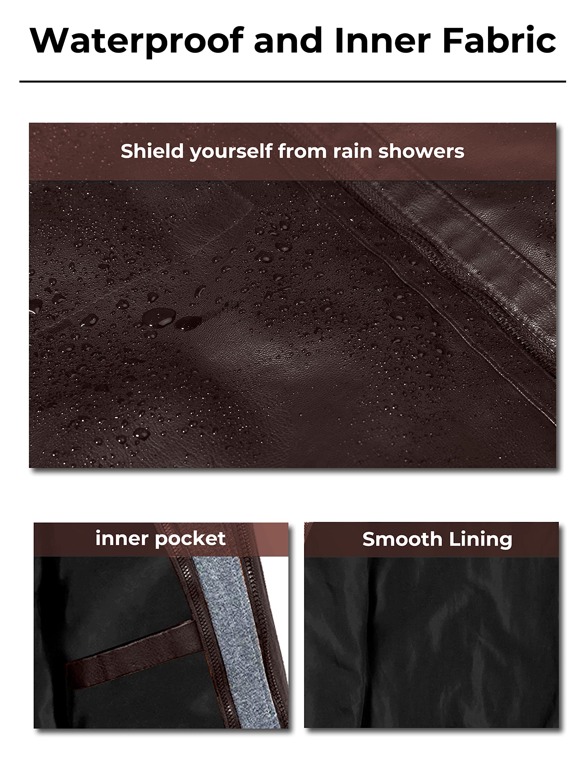 wantdo Men's Faux Leather Jacket with Removable Hood Motorcycle Jacket Casual Warm Winter Coat