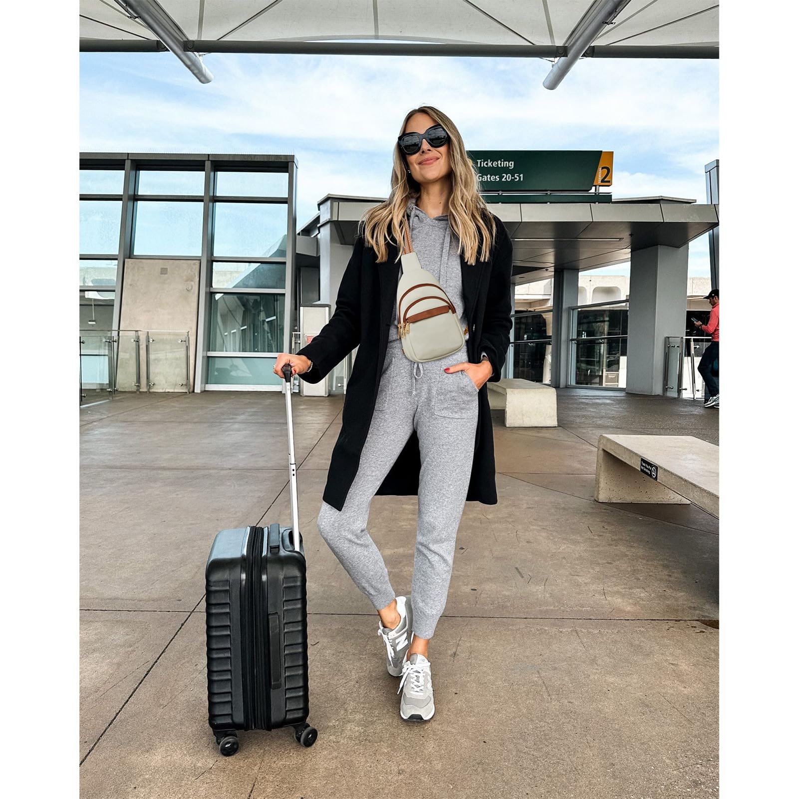 BOSTANTEN Small Sling Bag for Women Leather Crossbody Bags Fanny Pack Chest Bag for Travel