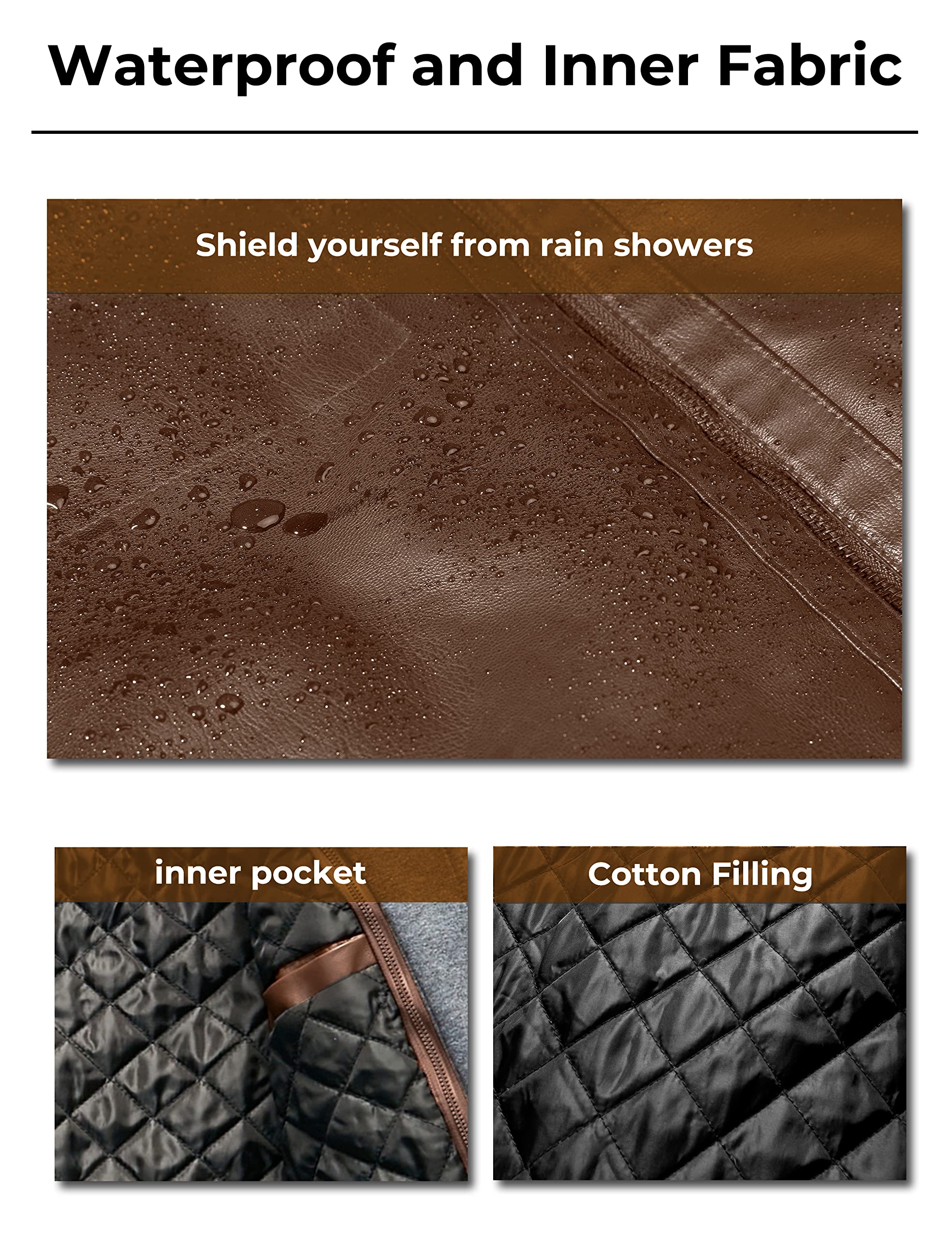 wantdo Men's Faux Leather Jacket with Removable Hood Motorcycle Jacket Casual Warm Winter Coat